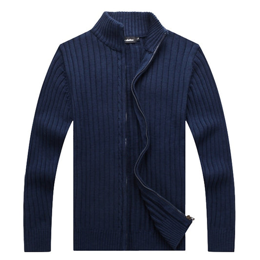 Veste Homme Bleu Marine Col Montant