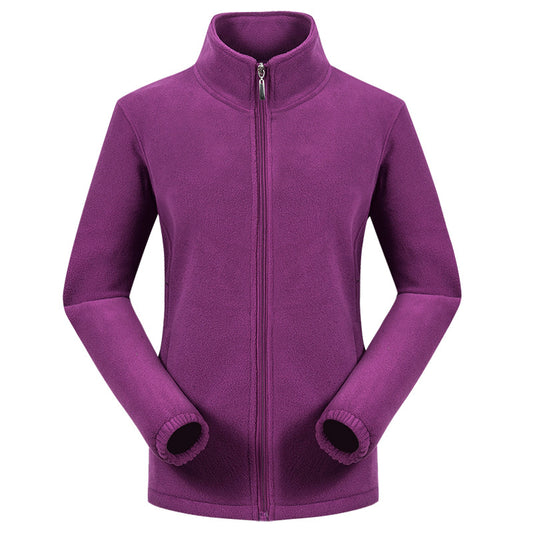 Veste Polaire Col Montant Femme Violet