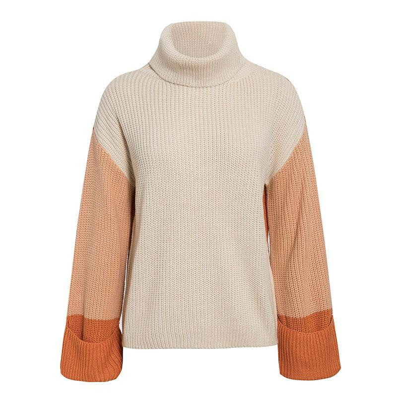 Sous-Pull Col Roulé Femme Orange