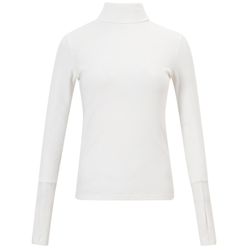 Sous-Pull Femme Col Roulé Blanc