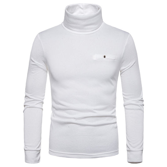 Sous-Pull Homme Col Roulé Blanc