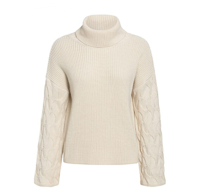 Col Roulé Femme Blanc