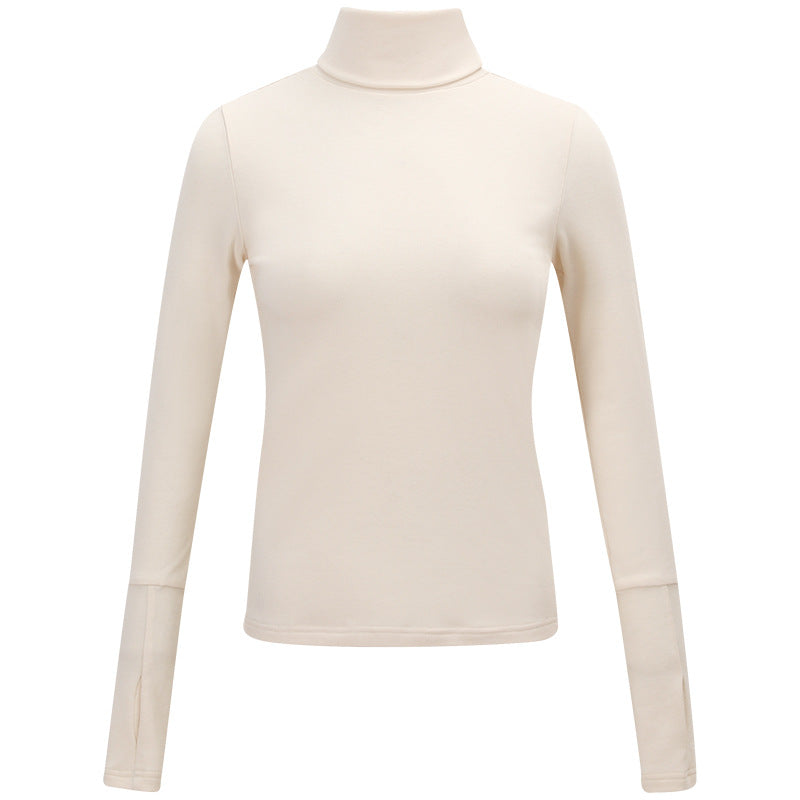 Sous-Pull Femme Col Roulé Beige