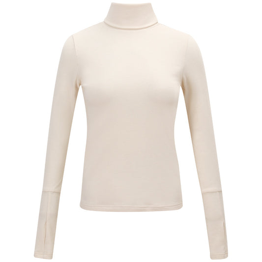 Sous-Pull Femme Col Roulé Beige