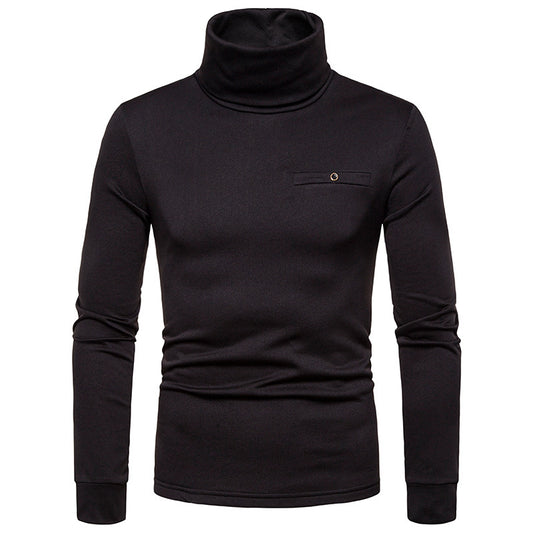 Sous-Pull Homme Col Roulé Noir