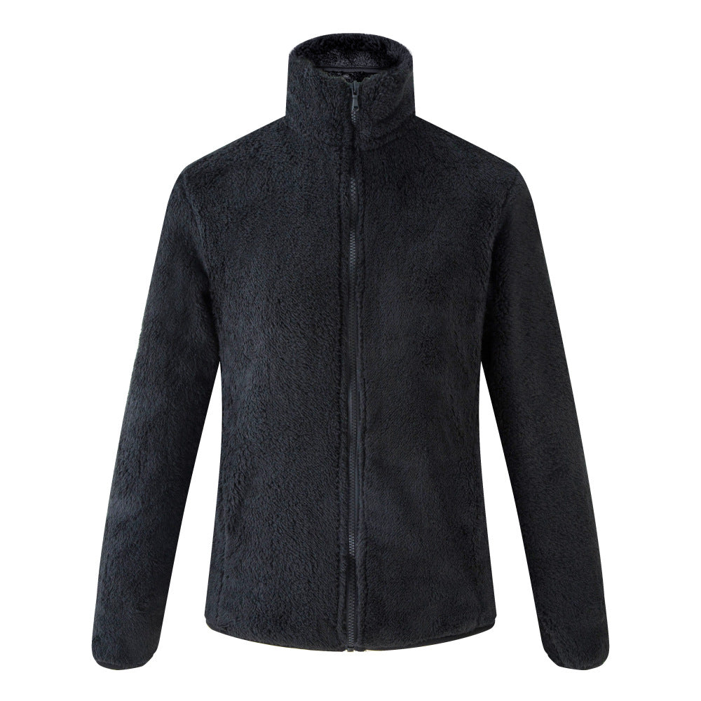 Veste Col Fourrure Femme Noir