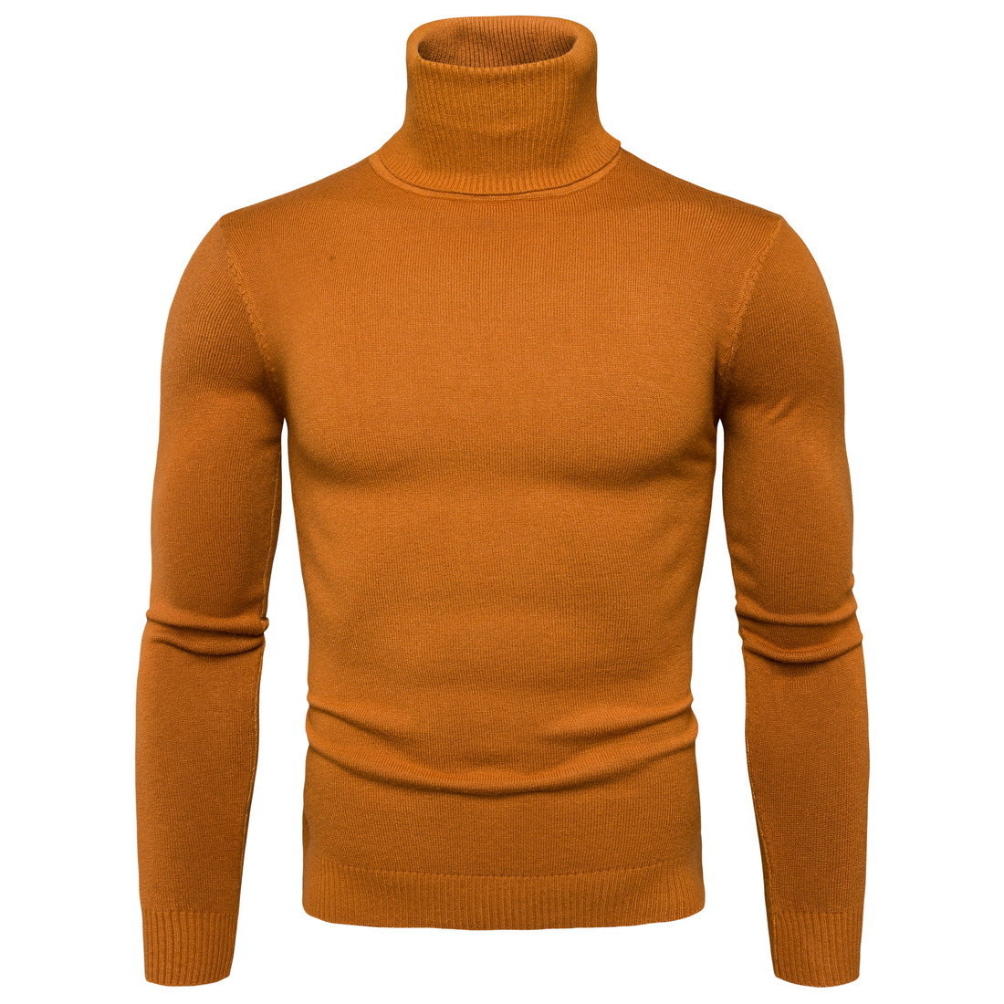 Col Roulé Orange Homme