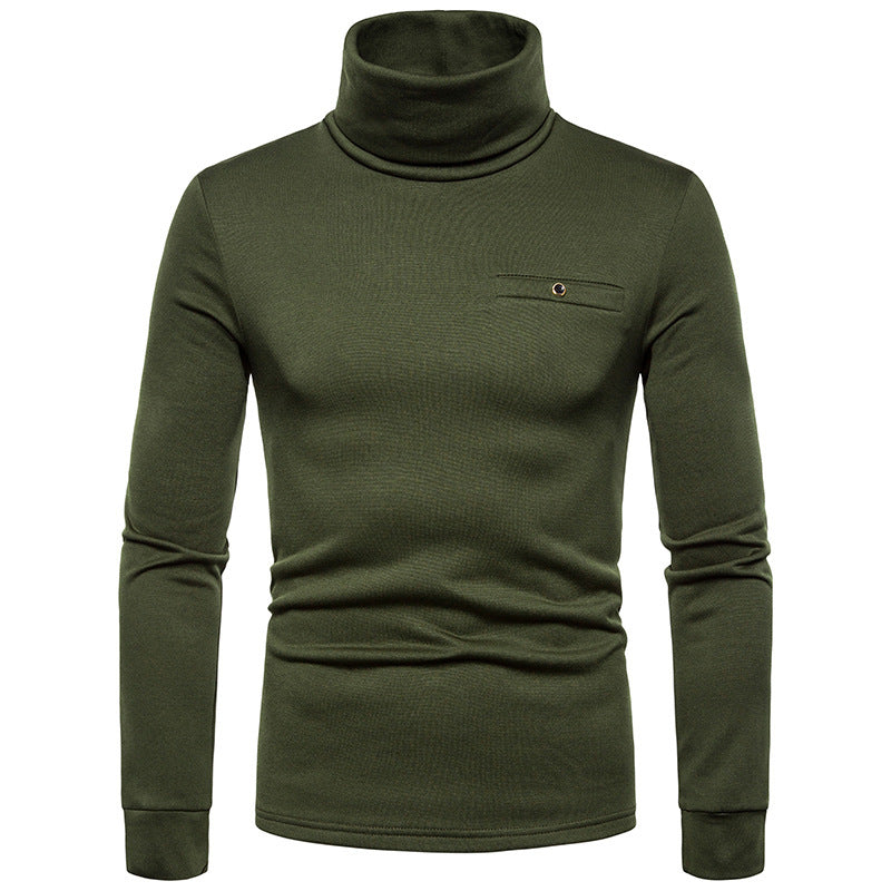 Sous-Pull Homme Col Roulé Vert