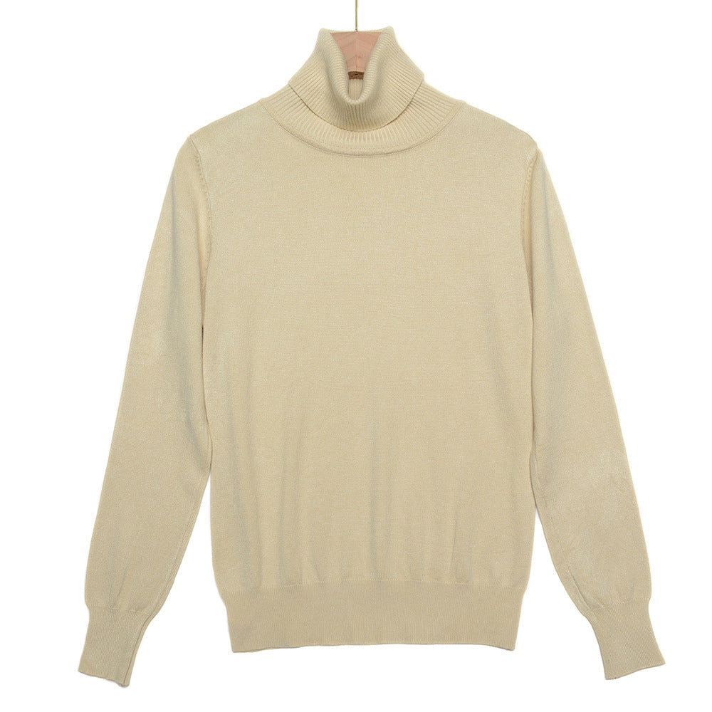 Col Roulé Beige Femme