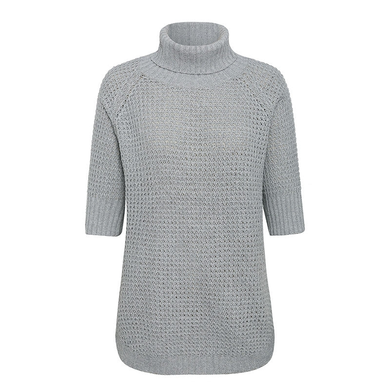 Robe-Pull Femme Col Roulé Gris