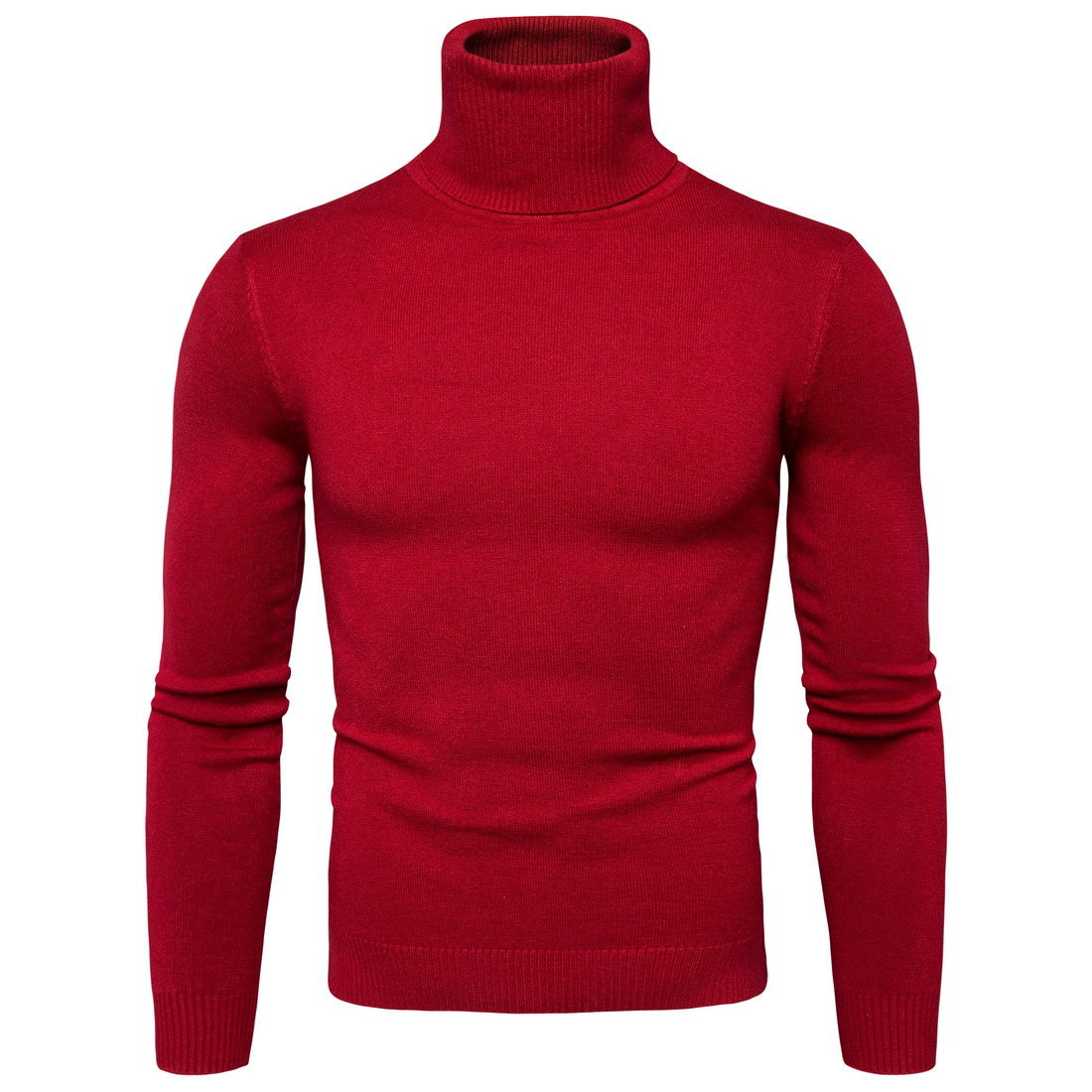Col Roulé Rouge Homme