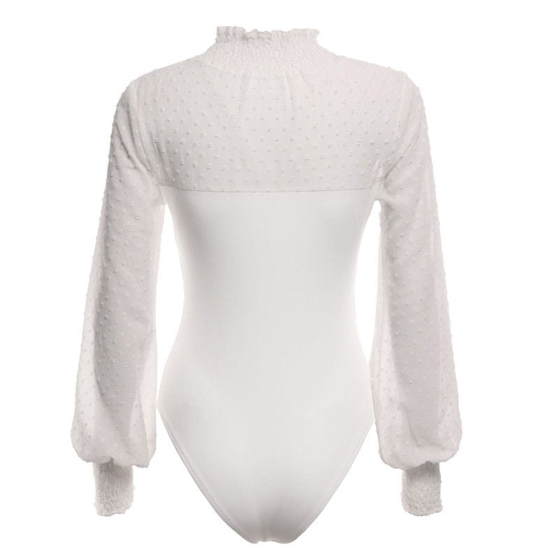 Body Col Montant Transparente Blanche