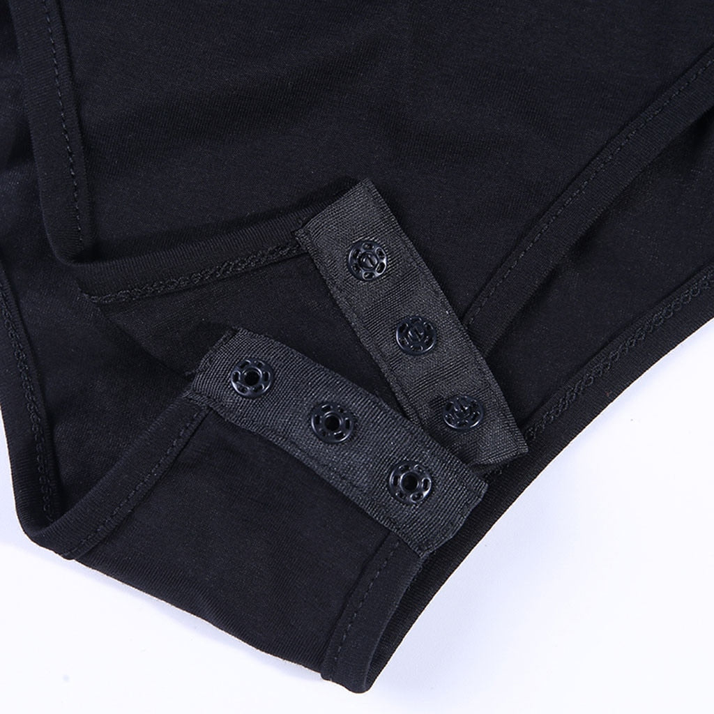 Body Col Montant Noir Femme