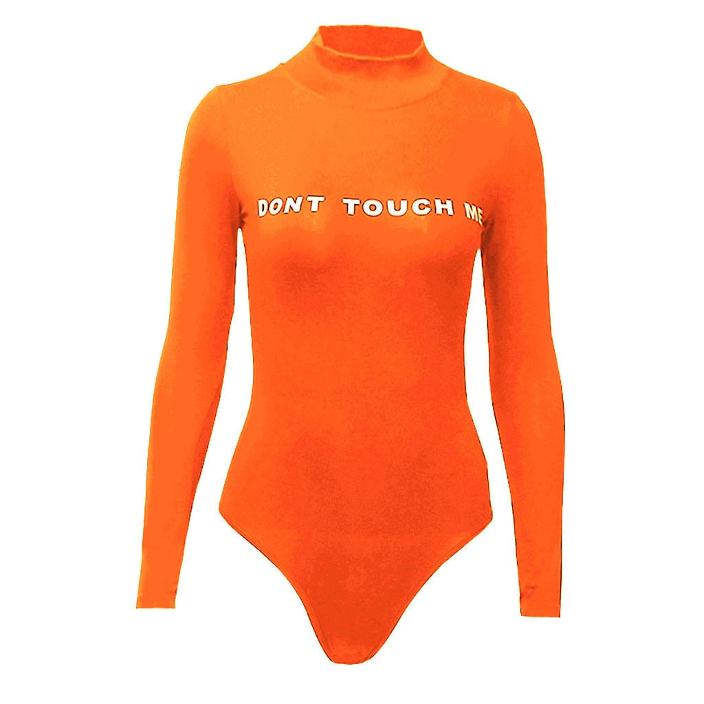 Body Col Montant Orange Femme