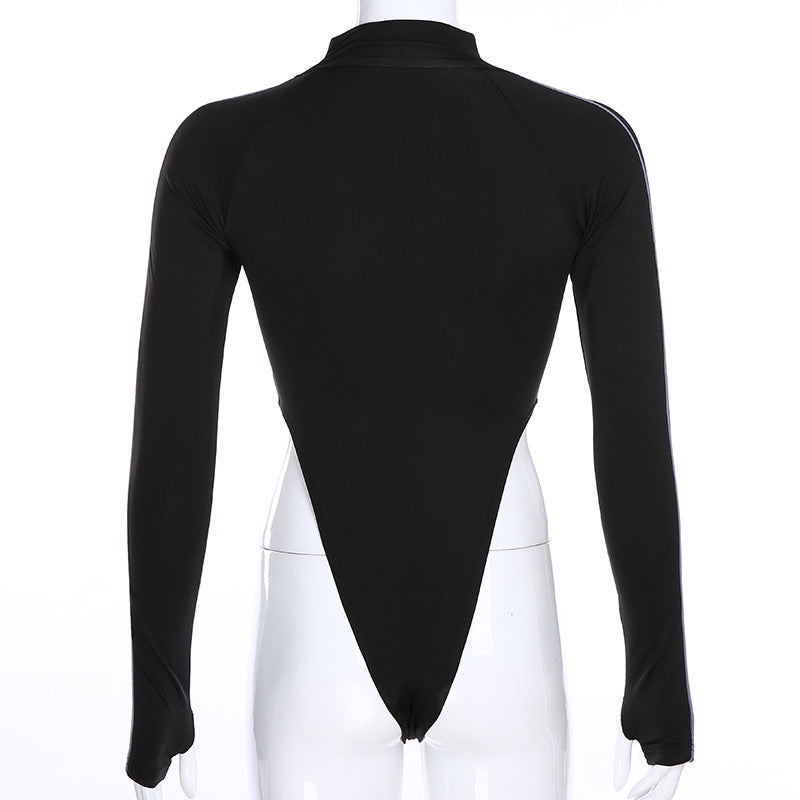 Body Col Montant Noir Rock More de Dos