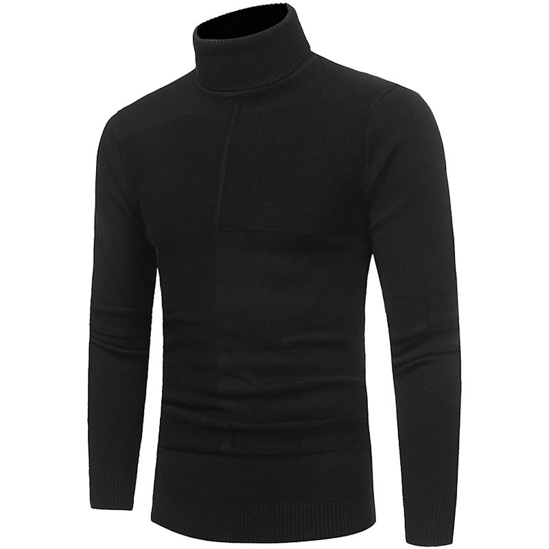 Col Roulé Homme Qualité Noir