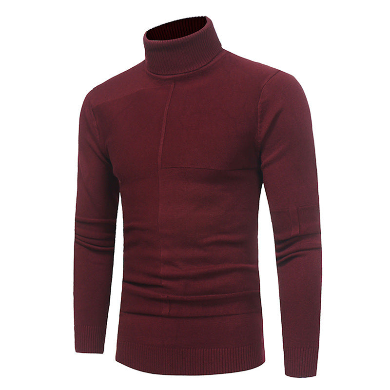 Col Roulé Homme Qualité Rouge Bordeaux