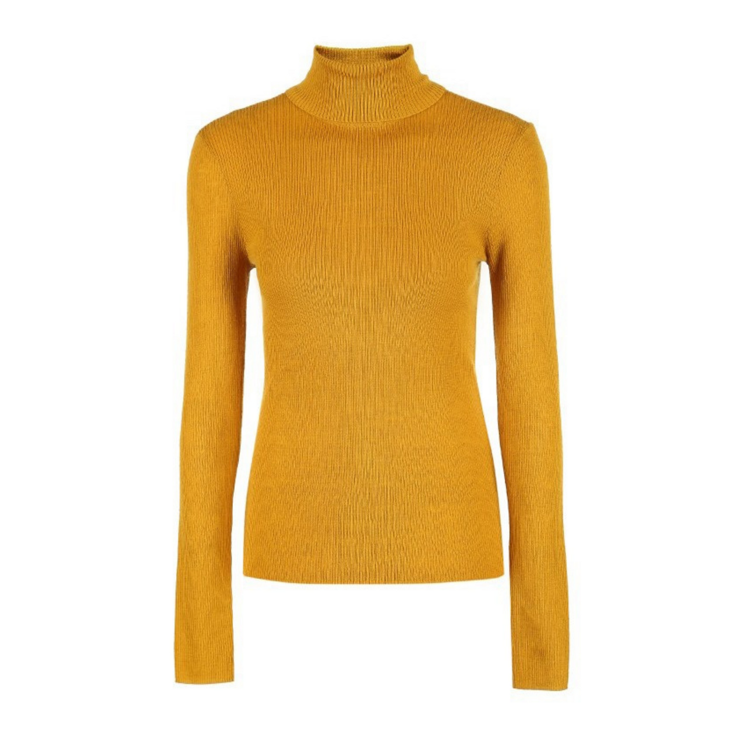 Col Roulé Laine Femme Jaune