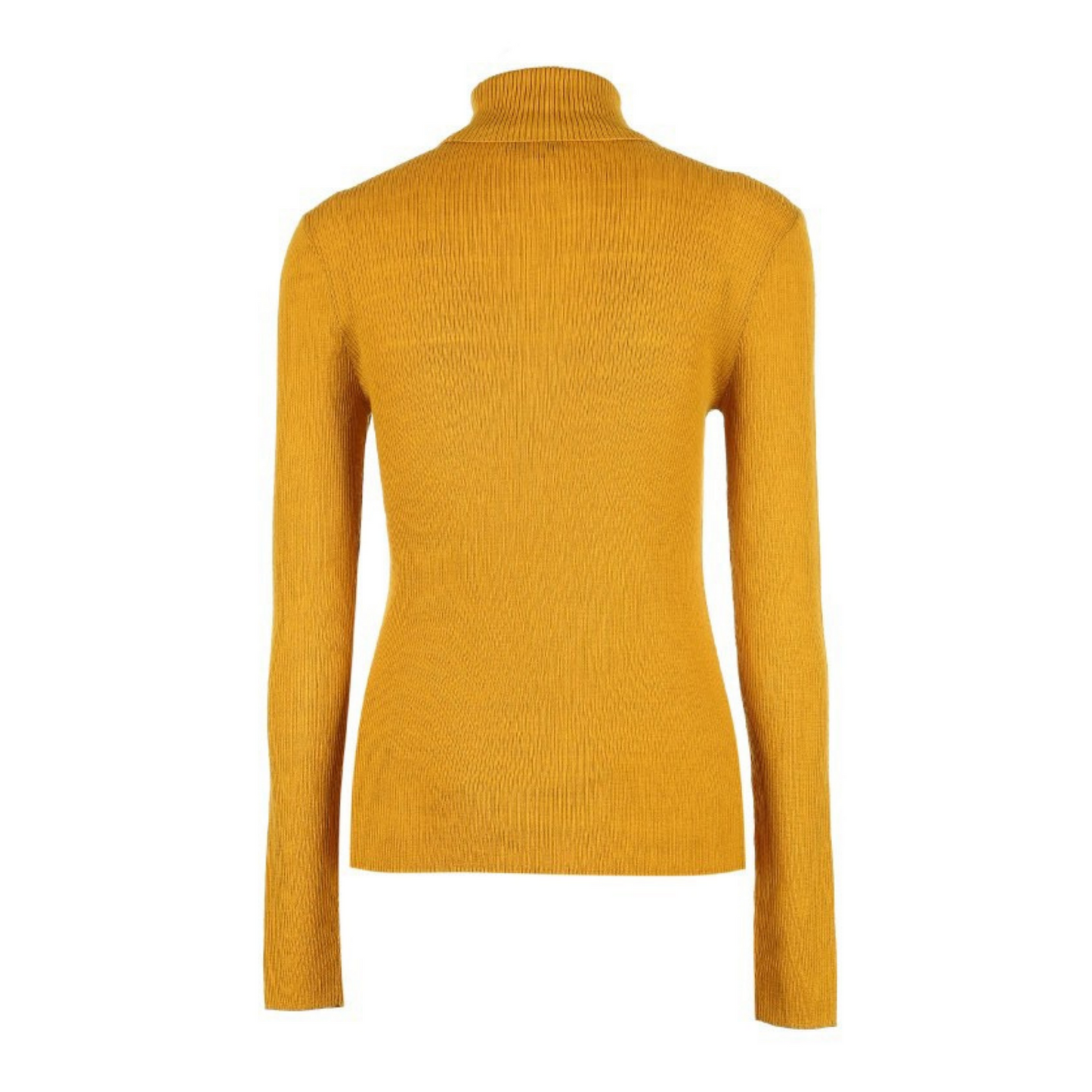 Col Roule en Laine Femme Jaune