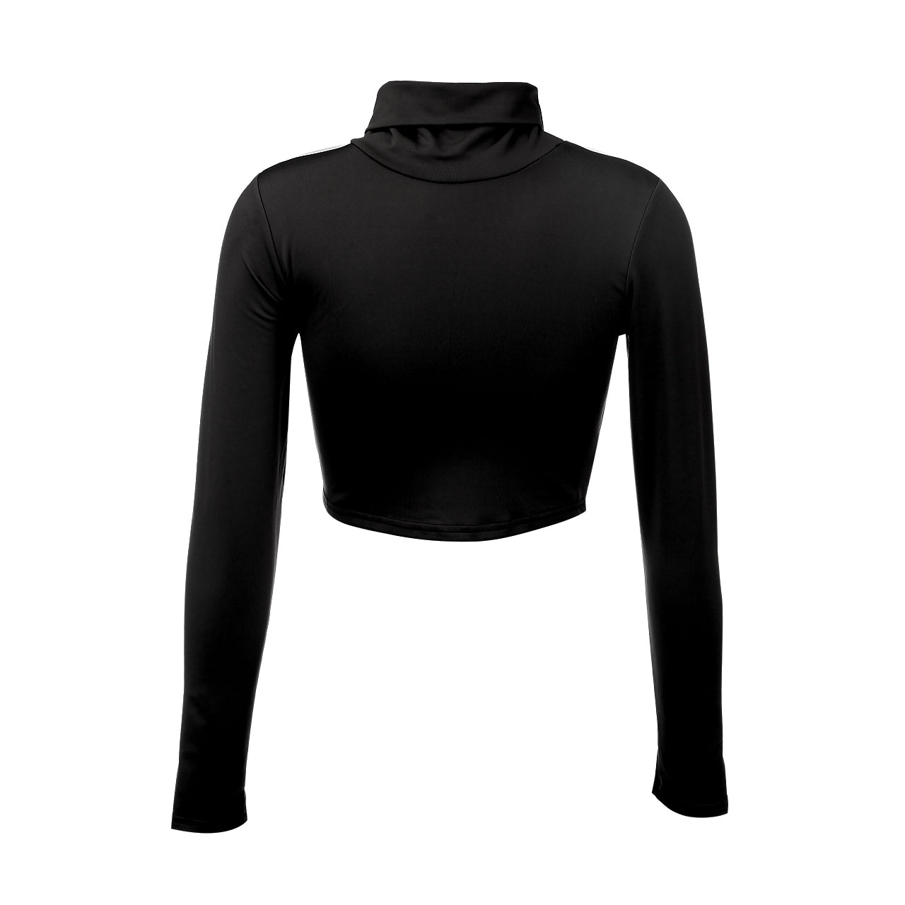 Crop-Top Noir Col Roulé