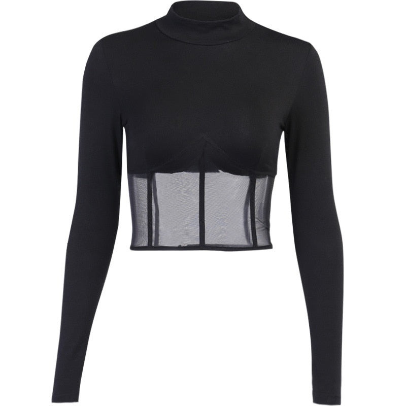 Crop Top Col Haut