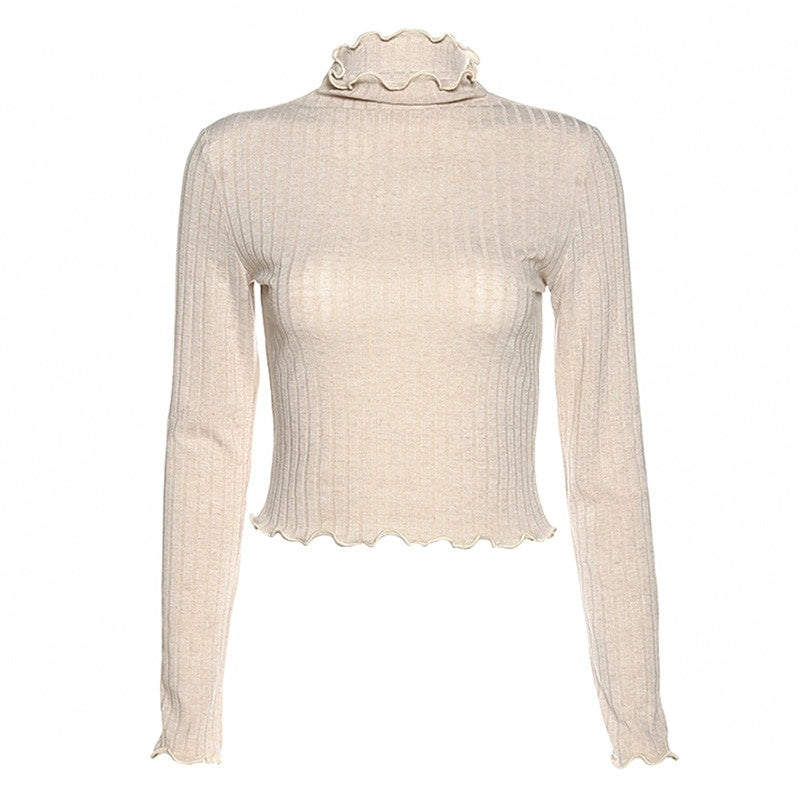 Crop Top Beige Femme