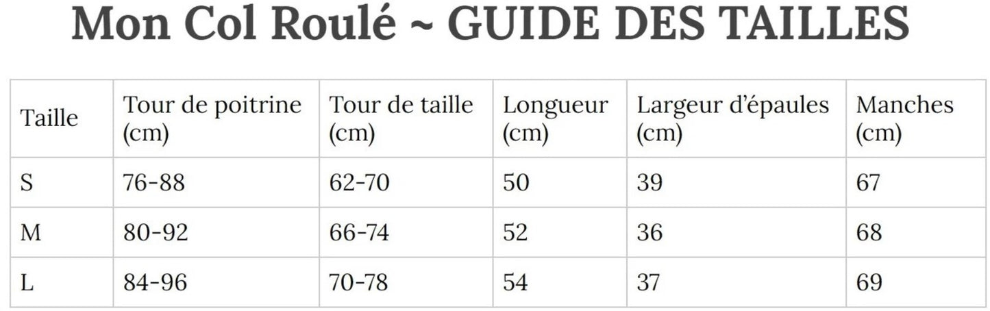 Guide des Tailles