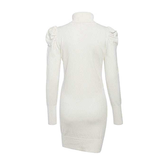 Robe Col Roule Blanc