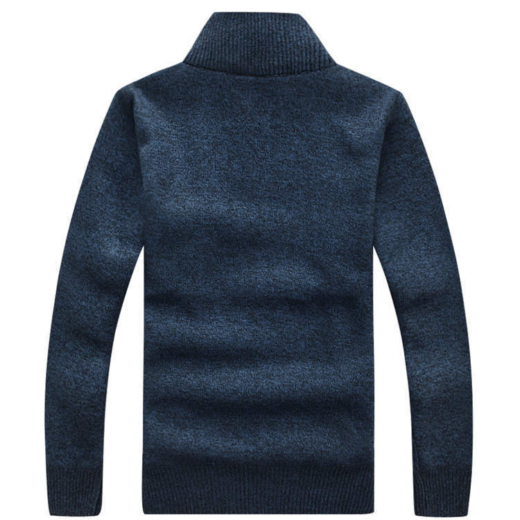 Pull Zippé Homme Bleu
