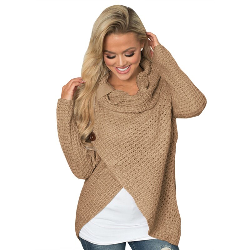 Haut Col Bénitier Femme Beige Foncé