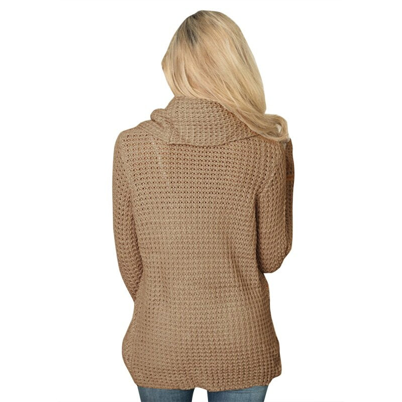 Haut Col Bénitier Femme Marron Beige