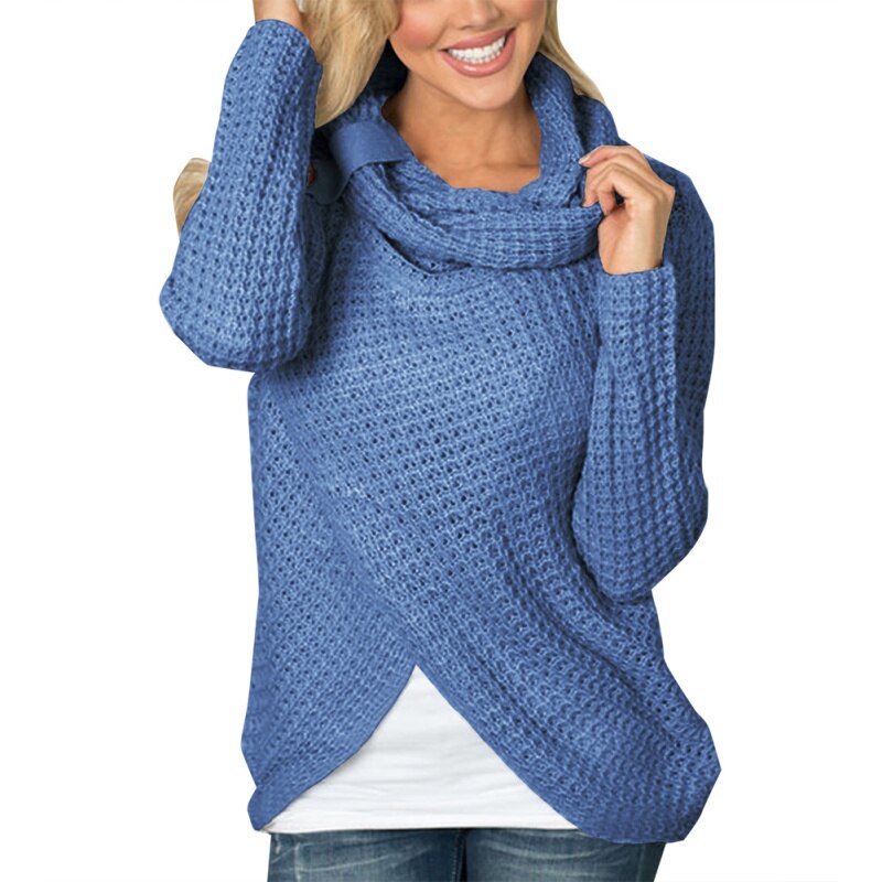 Haut Col Bénitier Femme Bleu Ciel