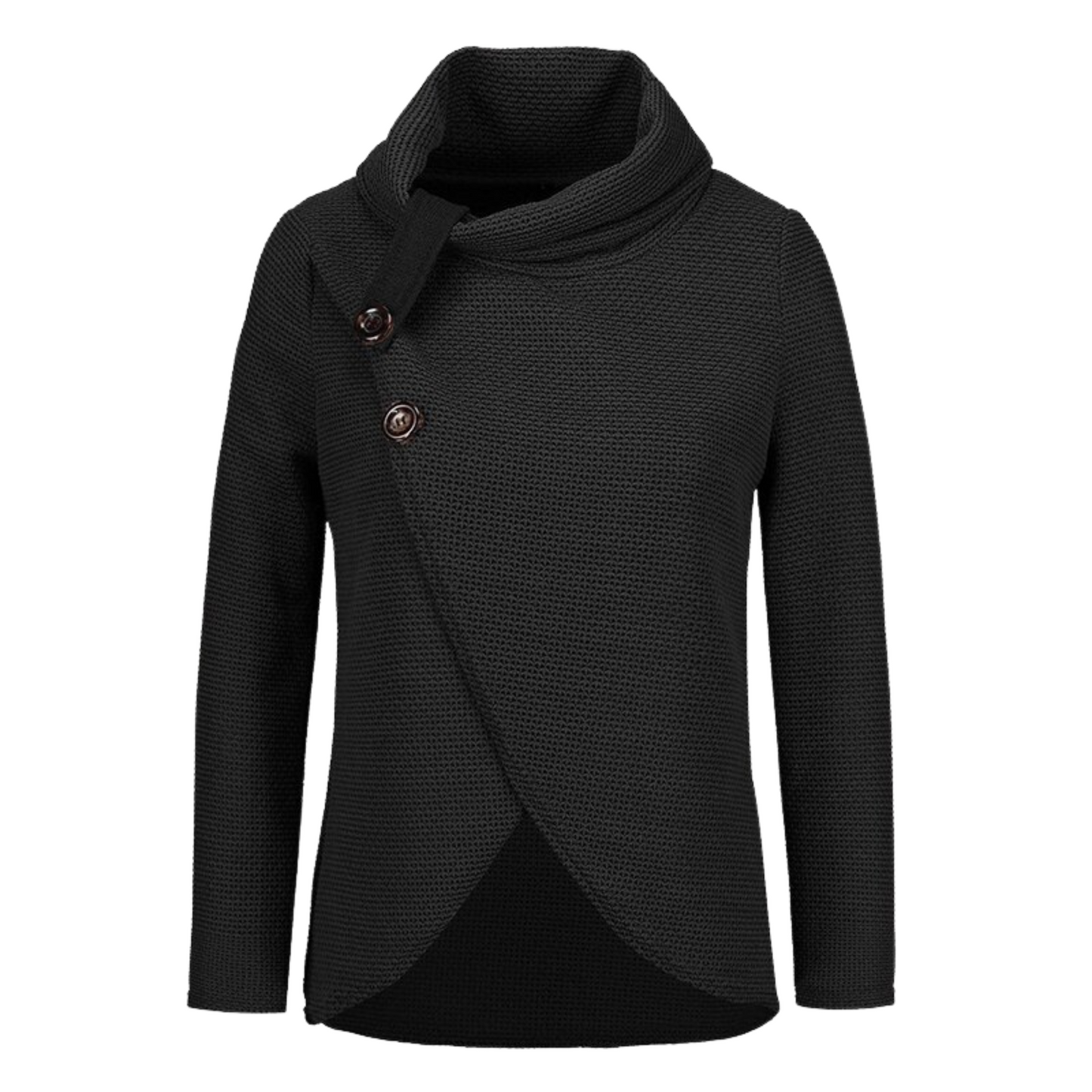 Haut Col Bénitier Femme Noir