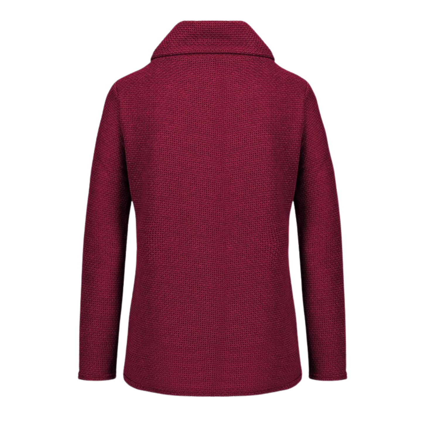 Haut Col Benitier Femme Rouge Bordeaux