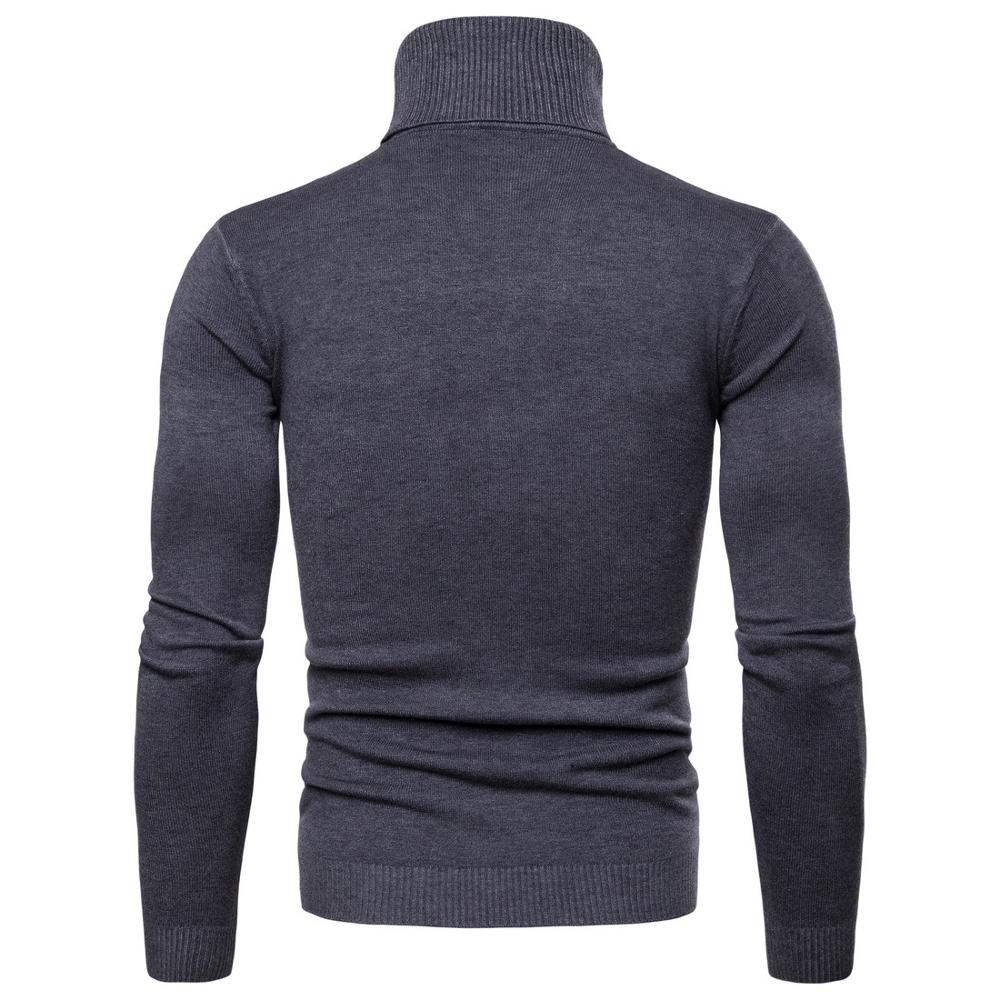 col roule gris fonce homme