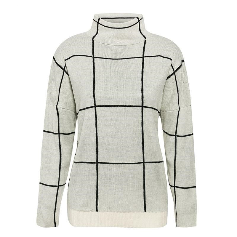 Col Roulé Femme Pull Blanc