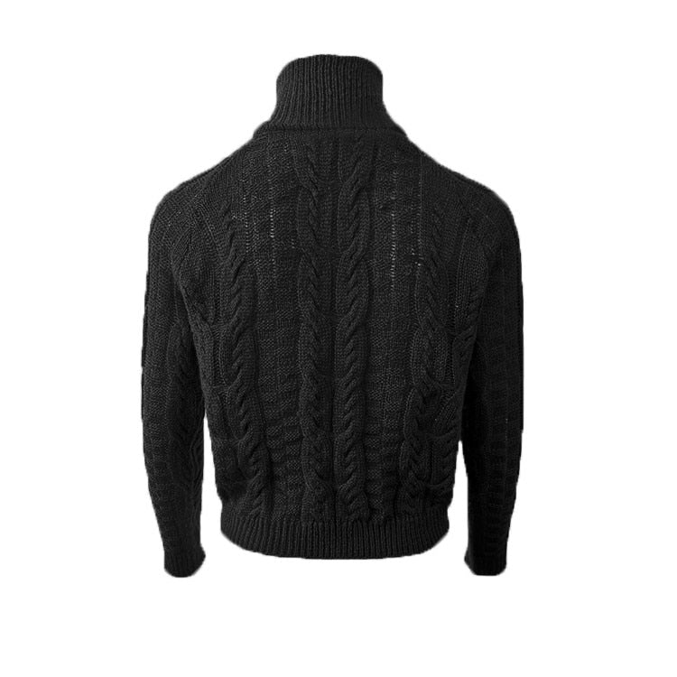 Pull Col Roule Femme Noir