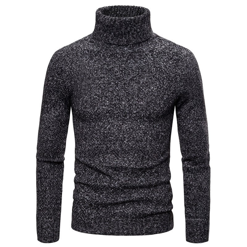 Col Roulé Noir Pull Homme