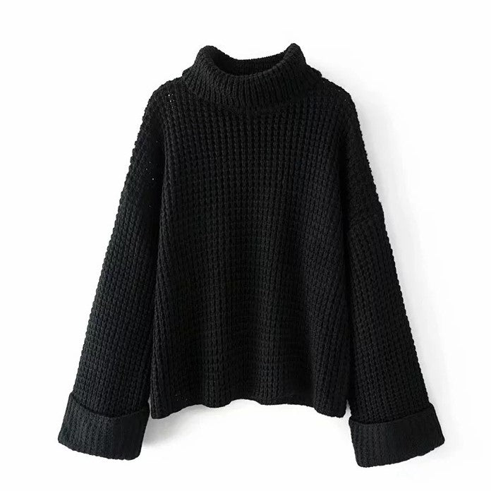 Pull Col Roulé Femme Pull Noir Maille Femme Manches Longues Sous