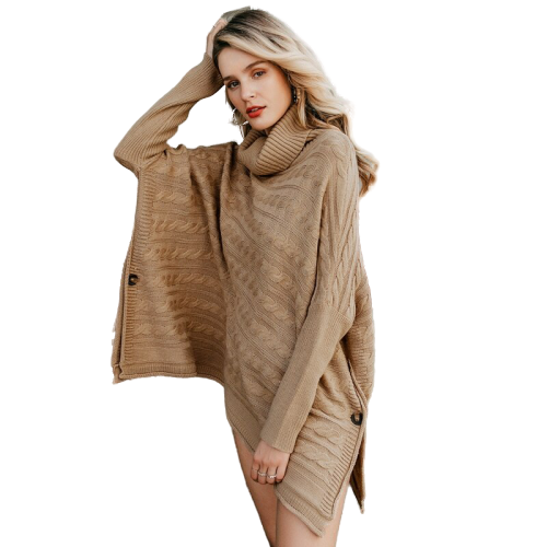 Robe-Pull Col Roulé Femme