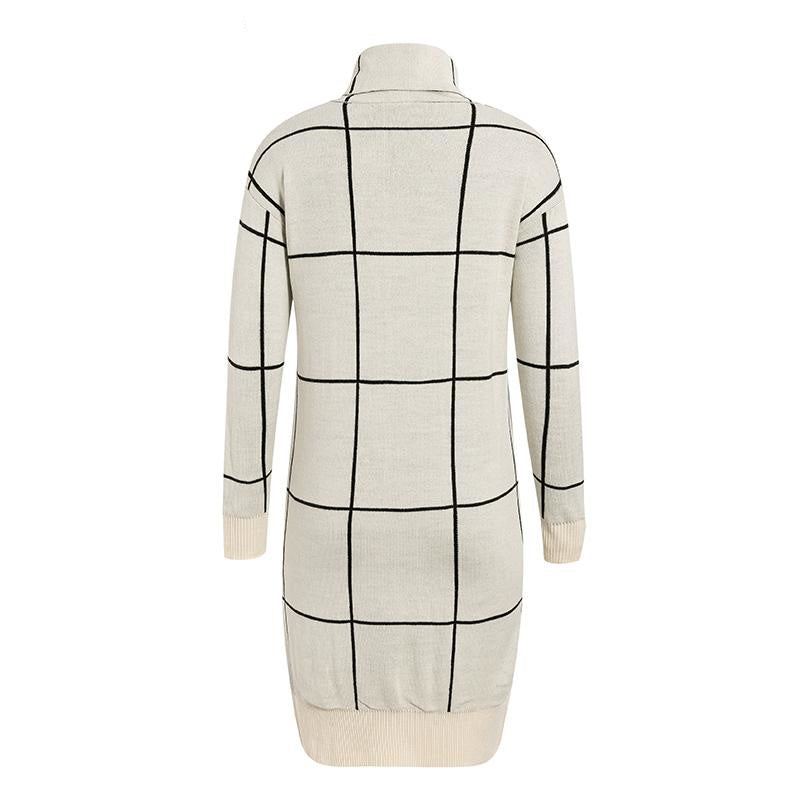 robe pull col roule blanche