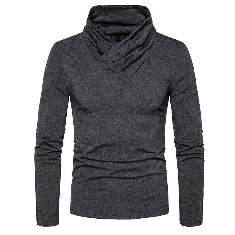 Sous-Pull Col Bénitier Gris Foncé