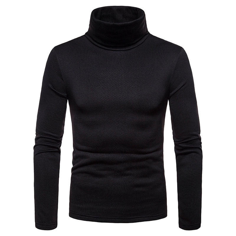 T-Shirt Manche Longue Col Roulé Homme Noir MonColRoulé