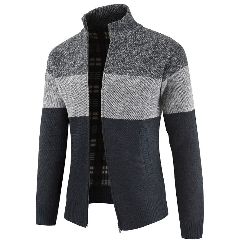 Veste Col Haut Homme Gris Foncé