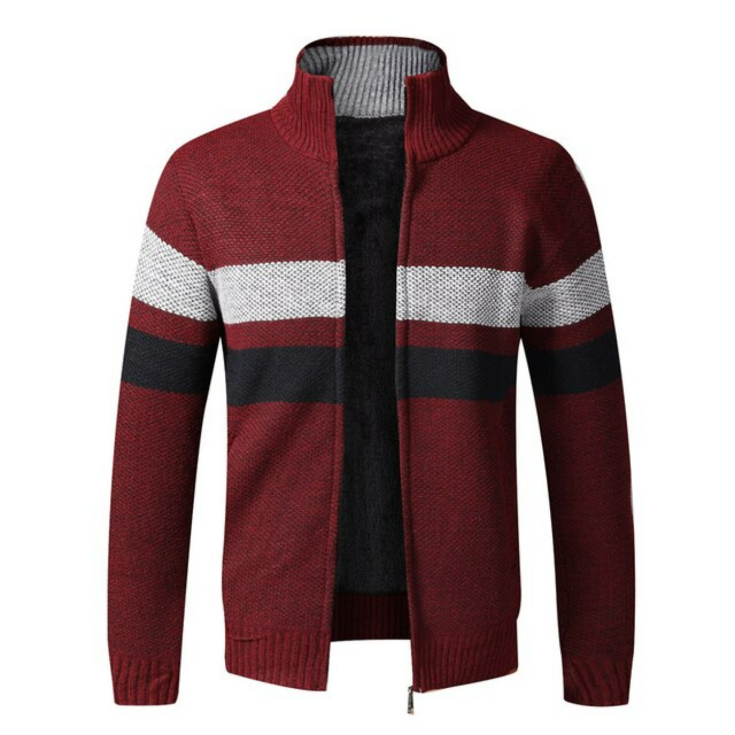 Veste Col Roulé Homme Rouge