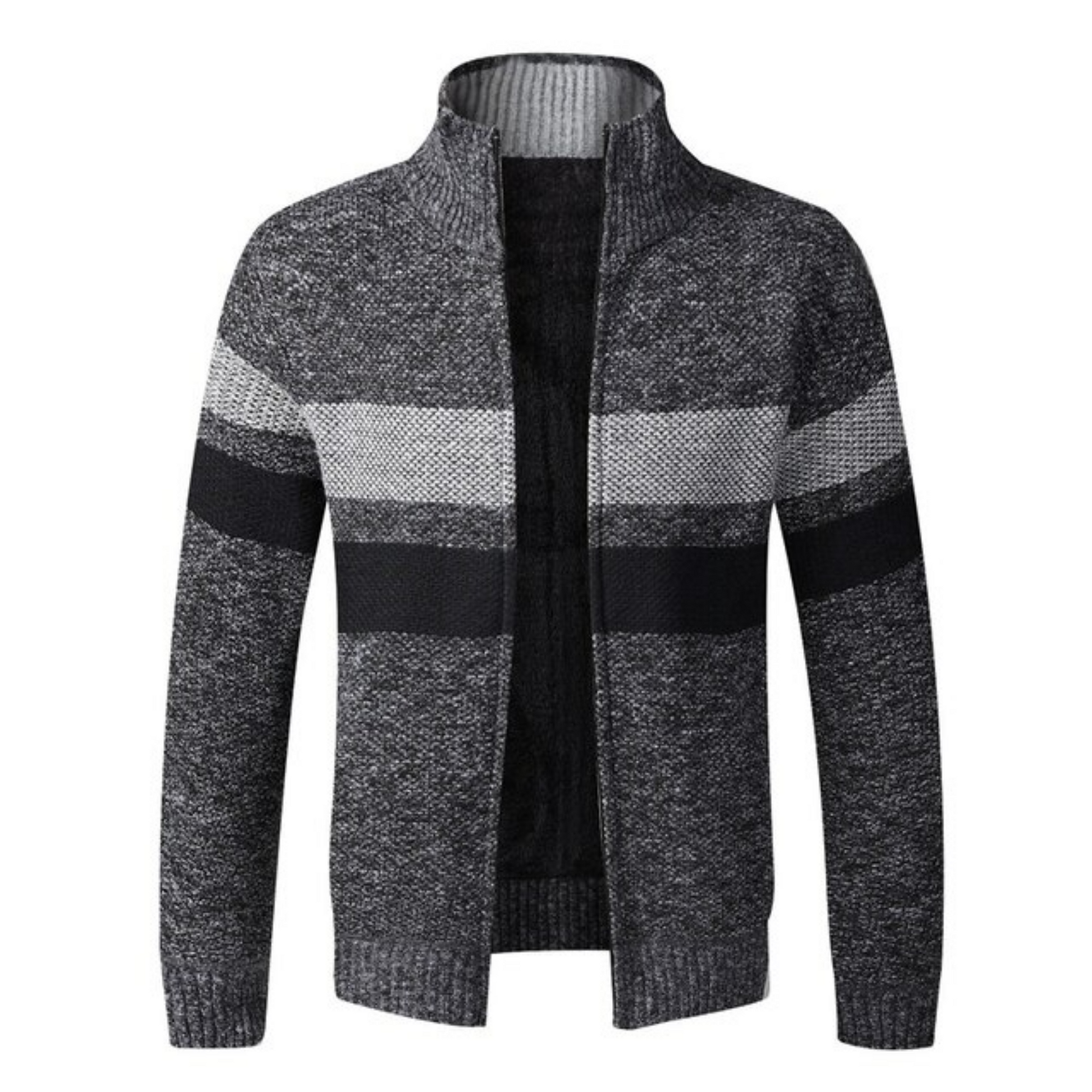 Veste Col Roulé Homme Gris Foncé