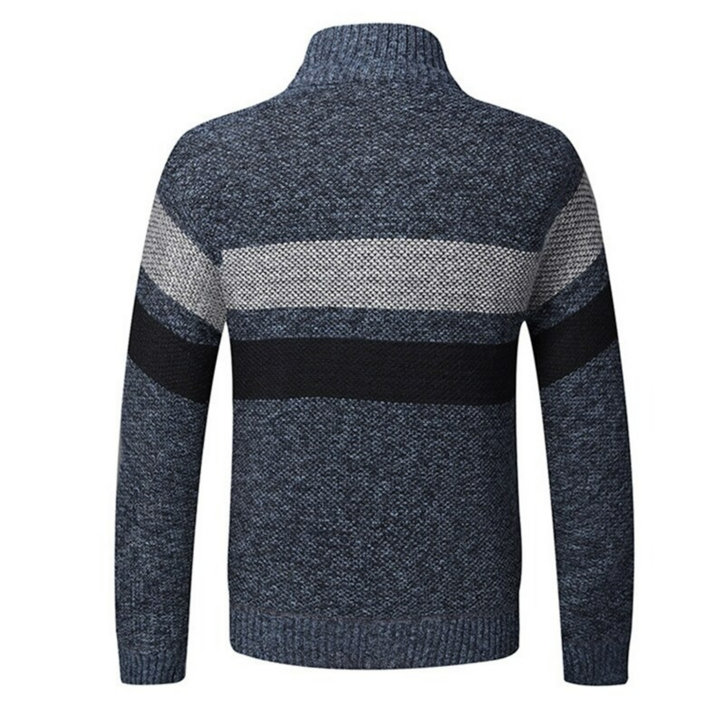 Veste Col Roulé Homme Bleue Fonce
