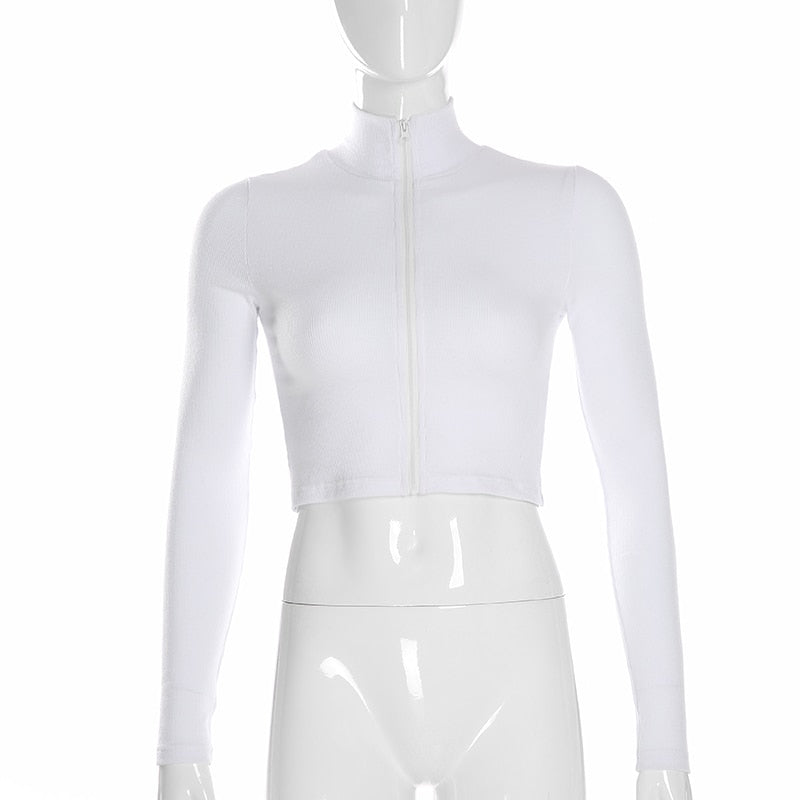 Veste Crop Top Blanche