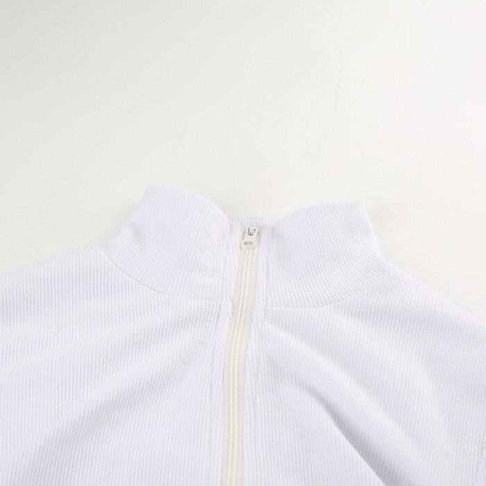Veste Crop Top Blanc