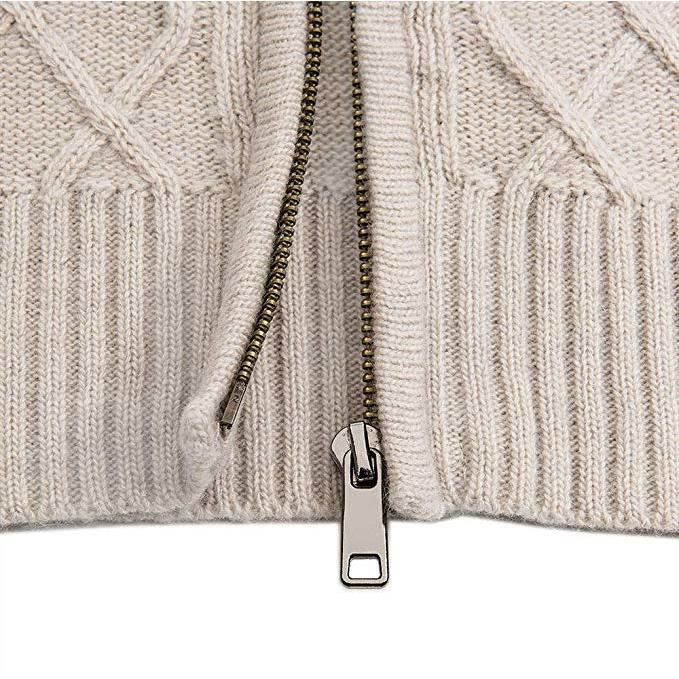 Veste Zippée Col Montant Homme Blanc